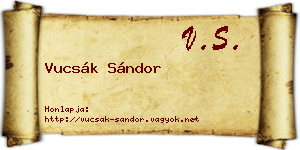Vucsák Sándor névjegykártya